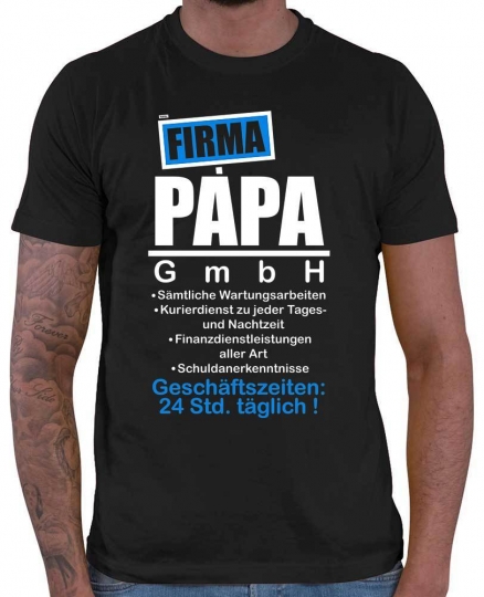 Papa GmbH Herren T-Shirt // 20 Farben, XS - 5XXL 