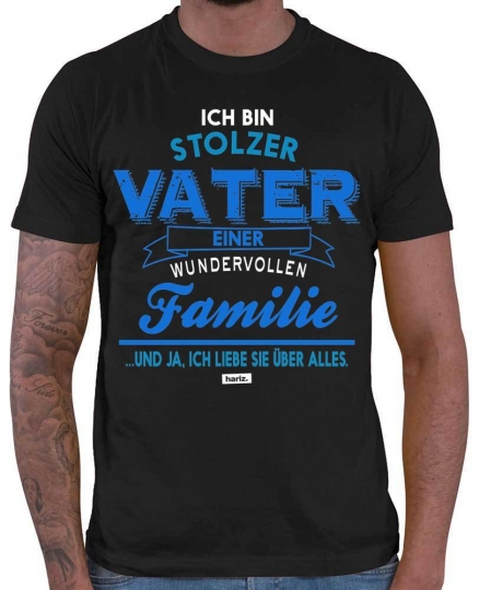 Ich Bin Stolzer Vater Toller Familie Herren T-Shirt // 20 Farben, XS - 5XXL 