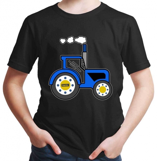Blauer Traktor Jungen T-Shirt // 19 Farben, 92 - 164 
