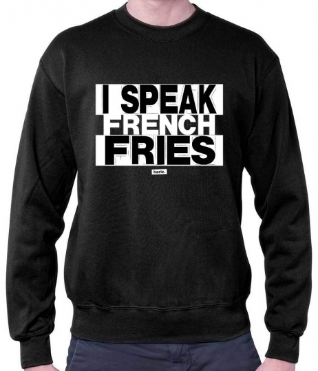 I Speak French Fries Herren Pullover // 11 Farben, S - 3XL 
