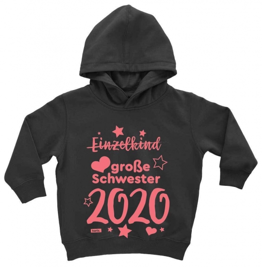 Einzelkind Große Schwester 2020 Sterne Baby Hoodie // 16 Farben, 1-2 Jahre 